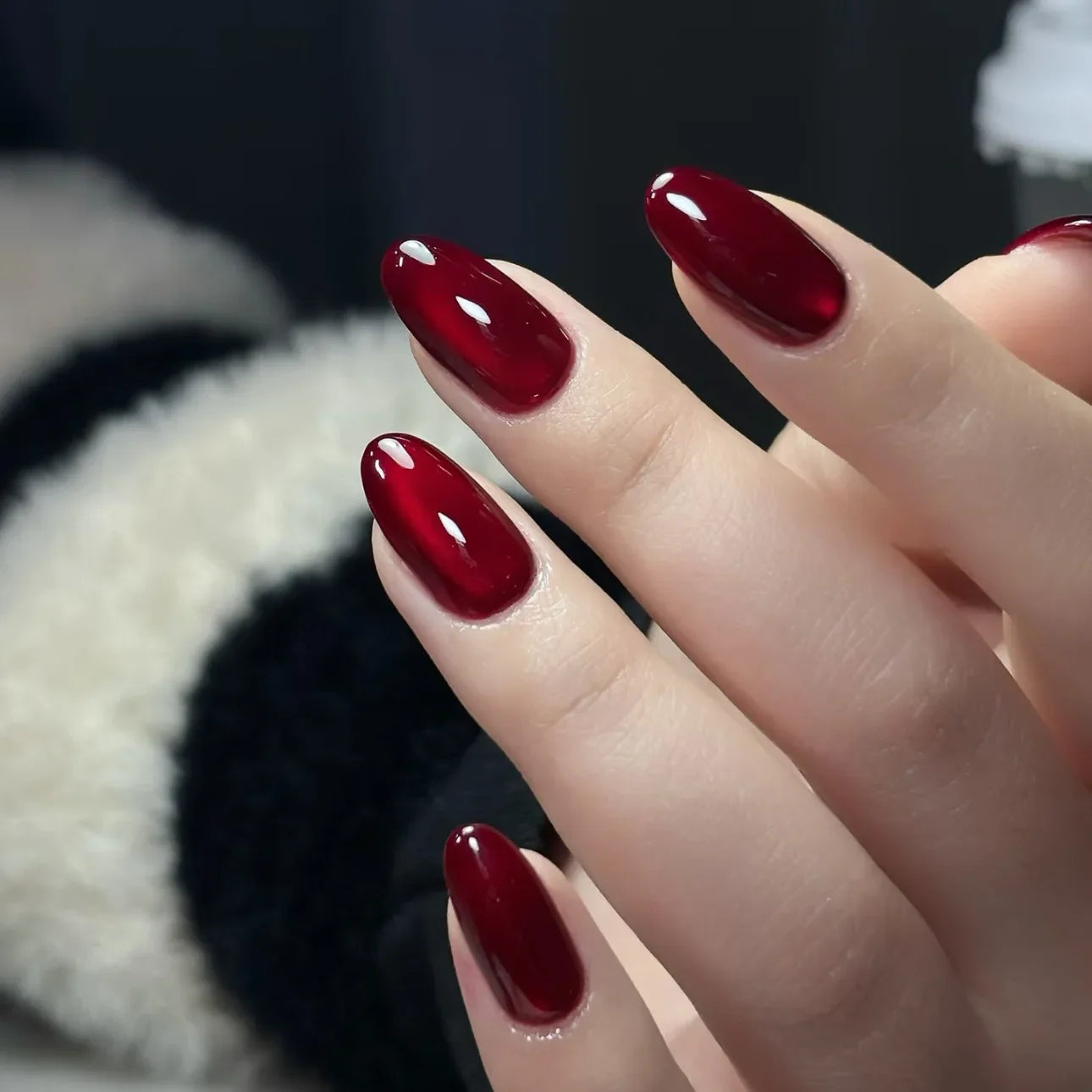 30 Pcs Red Press On Nails Set with Glue