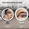 10X Magnifying LED Lighted Makeup Vanity Mirror