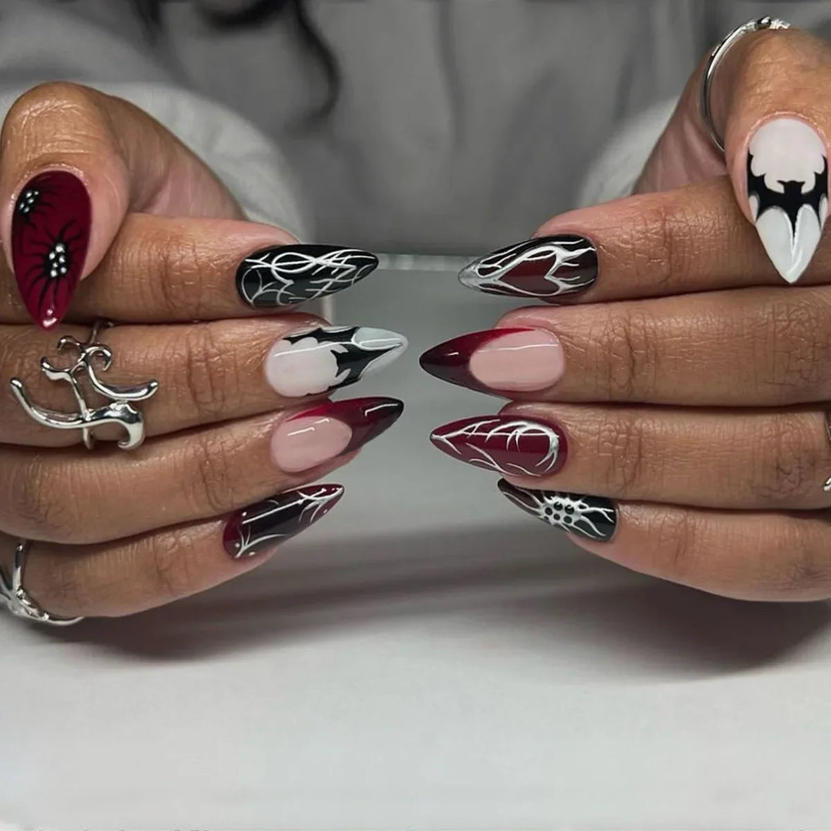 Almond Halloween Press-On Nails