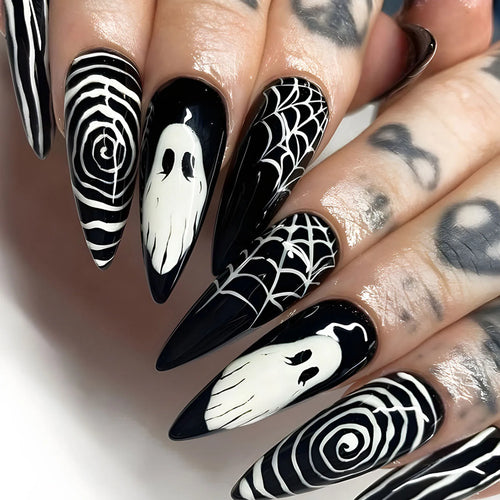 Almond Halloween Press-On Nails