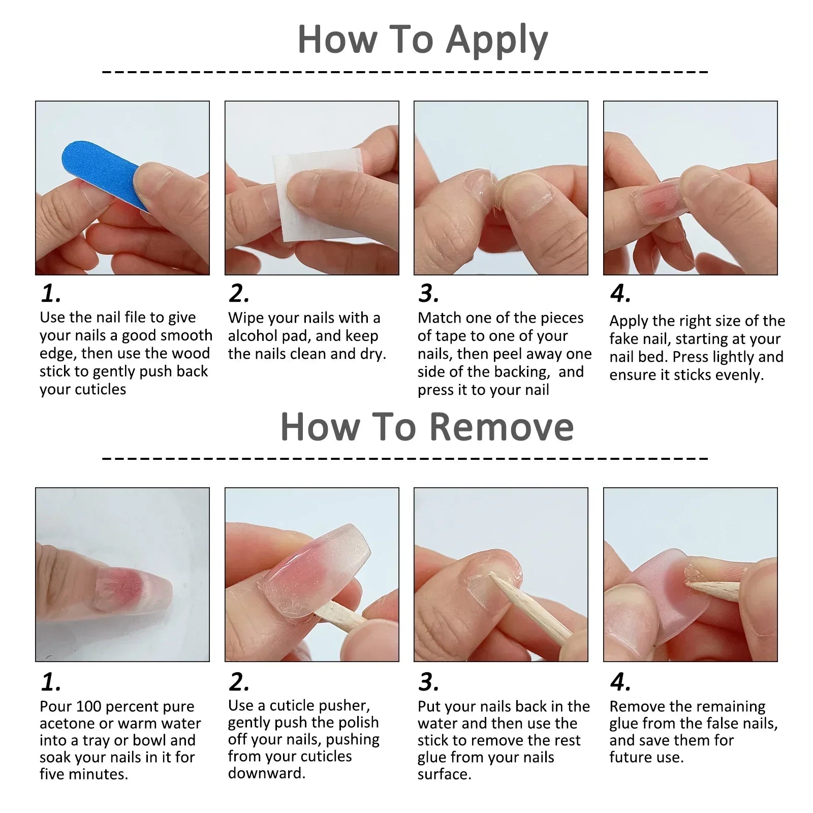 Black Handmade Press On Nails