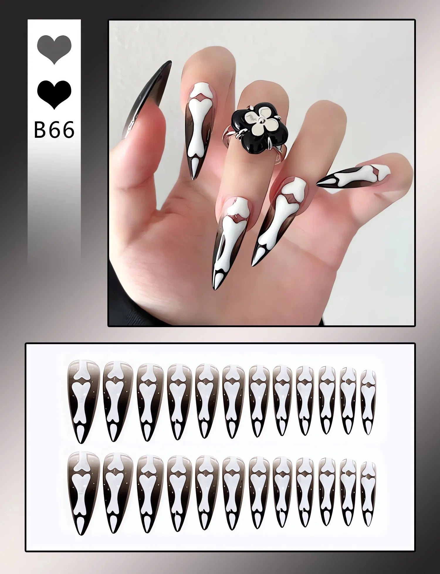 Chic Almond Halloween Press-On Nails