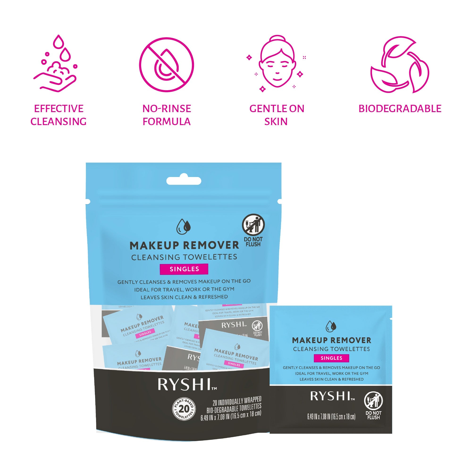 Complete Clean Beauty Bundle: Reusable Makeup Remover Cloths + Makeup Remover Cleansing Towelettes