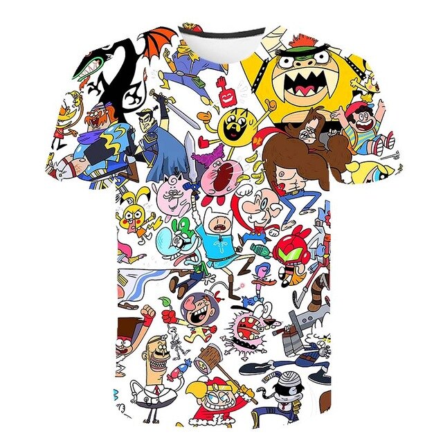 Casual Cartoon fashion t-shirts, men, women, and children