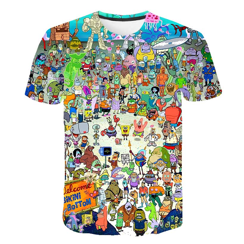 Casual Cartoon fashion t-shirts, men, women, and children