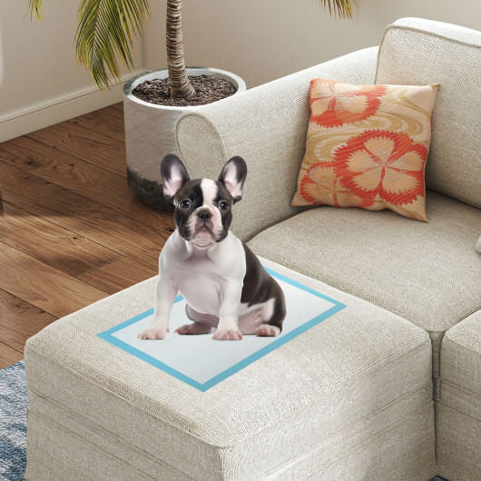 Dog and Puppy Pee Pads 18" x 13" (300 Counts) for Potty Training-Blue
