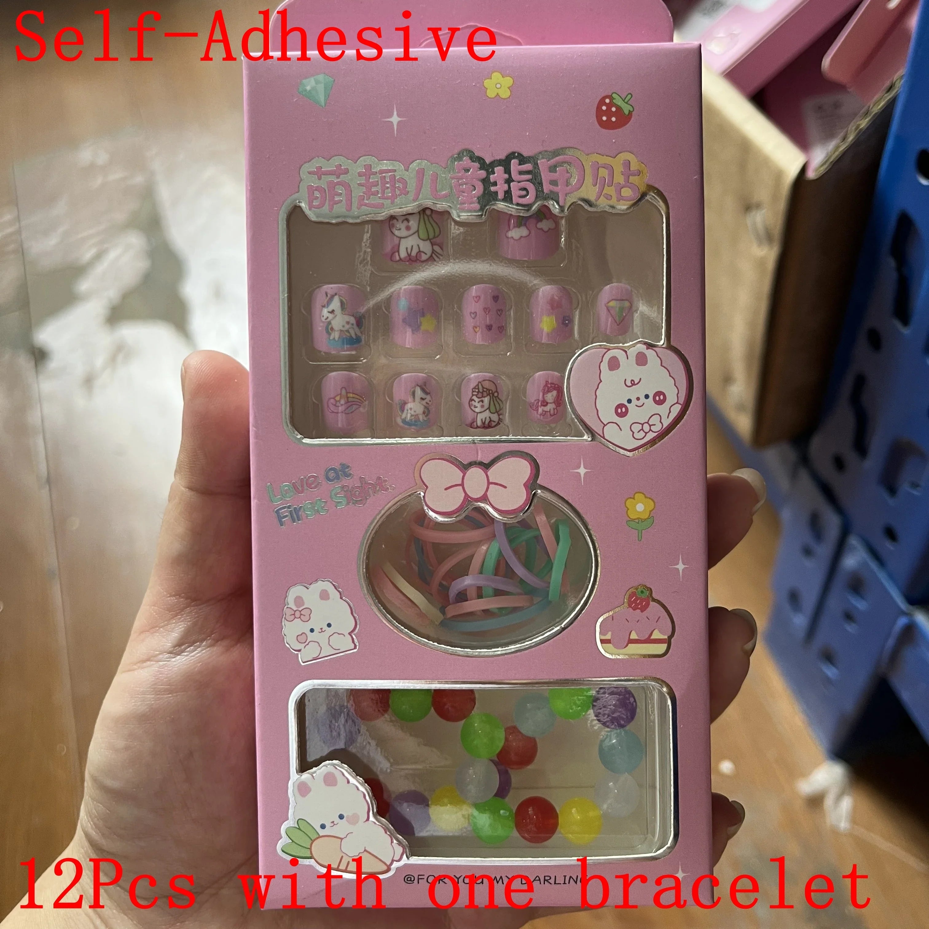Children Press On Nails 24 Pcs Cute Fake Nails