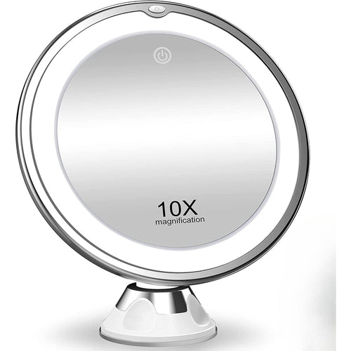 10X Magnifying LED Lighted Makeup Vanity Mirror