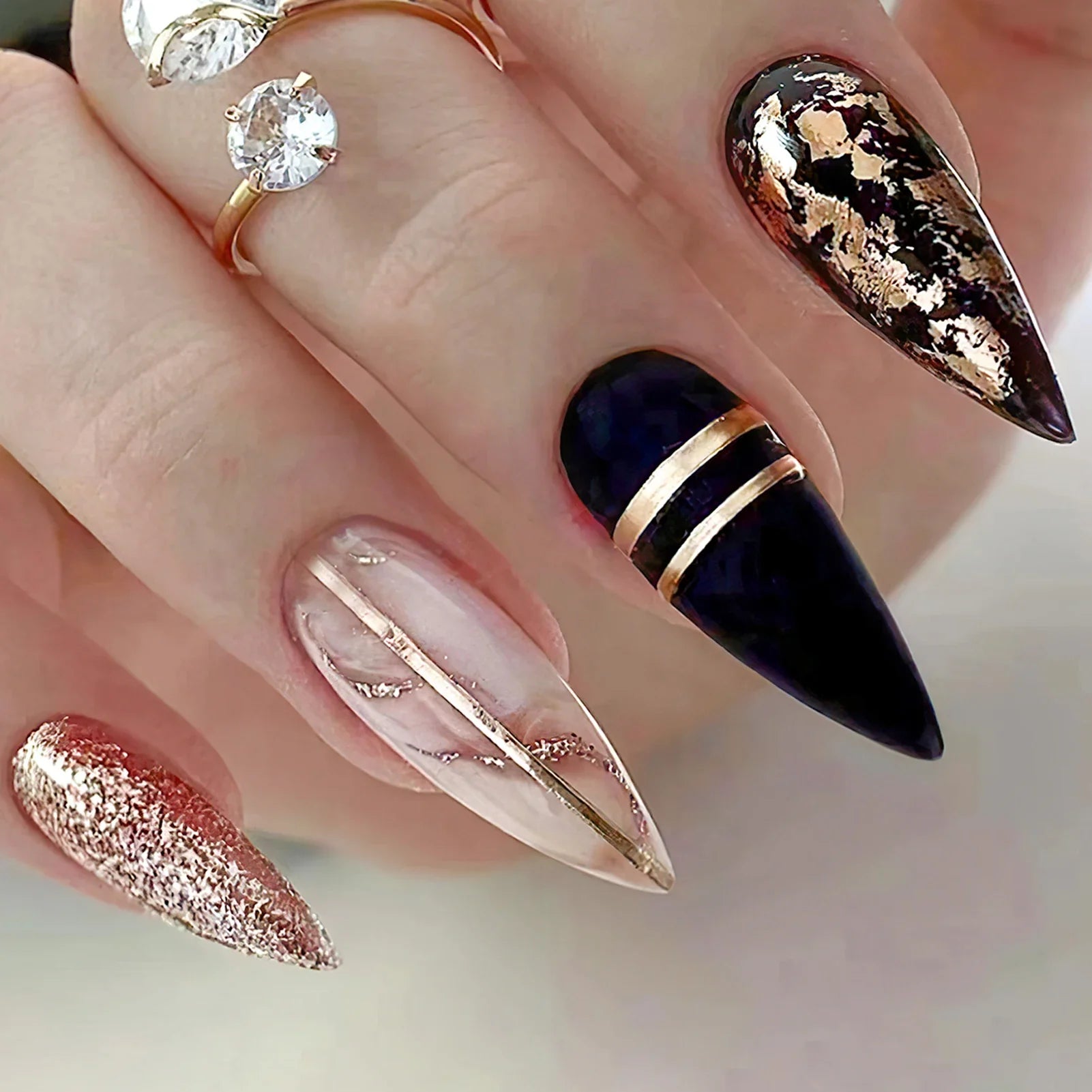 Y2K Star Press on Nails